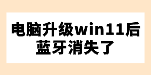 电脑升级win11后蓝牙消失了 电脑升级win11后蓝牙消失了