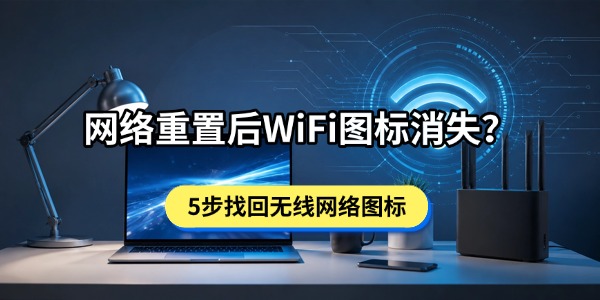 网络重置后WiFi图标消失？5步找回无线网络图标
